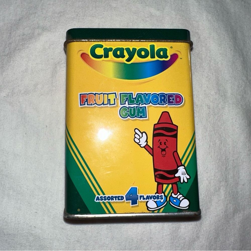 Crayola Assorted Flavors Gum Tin with Red Crayon Character